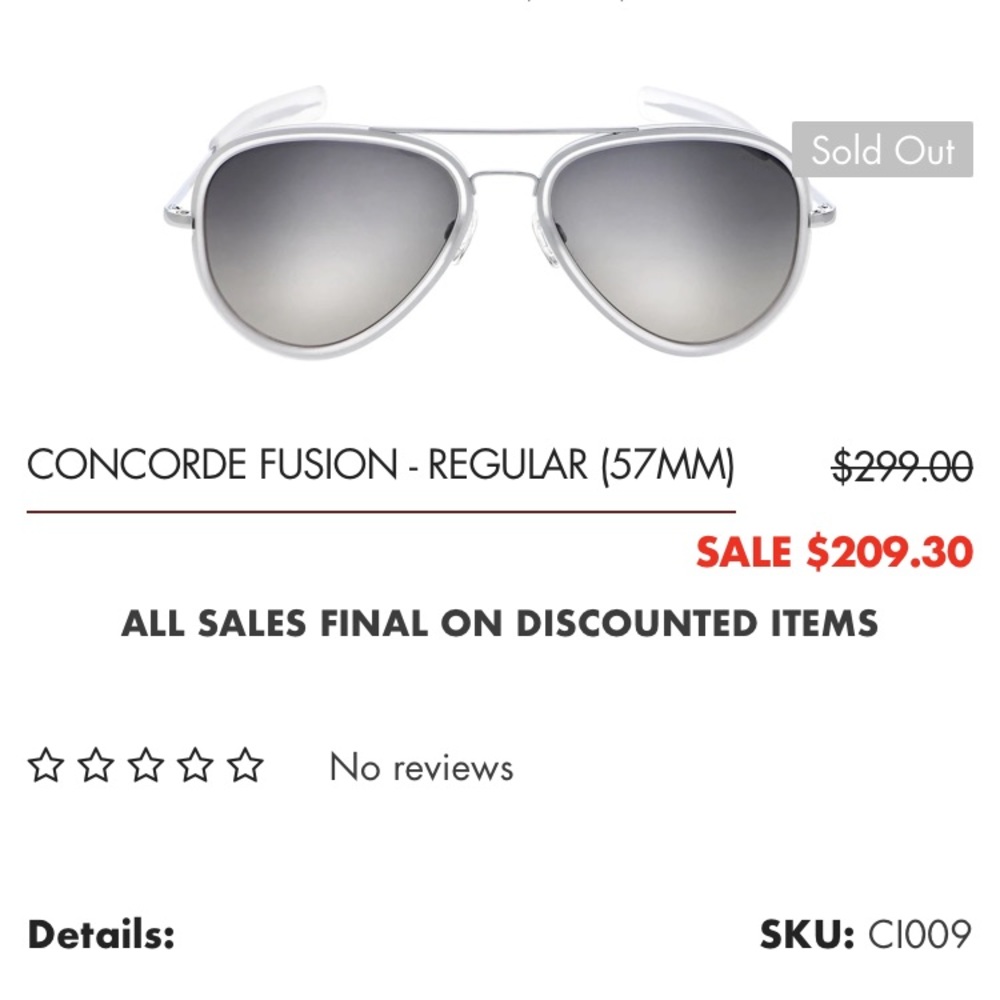 Randolph Concorde Fusion Aviators sunglasses